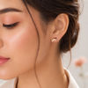 Half moon rose studs